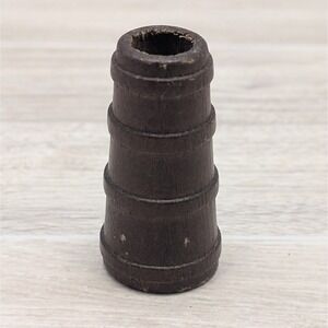 Vintage Dollhouse Miniature Dark Wood Butter Churn Barrel Only, Missing Plunger